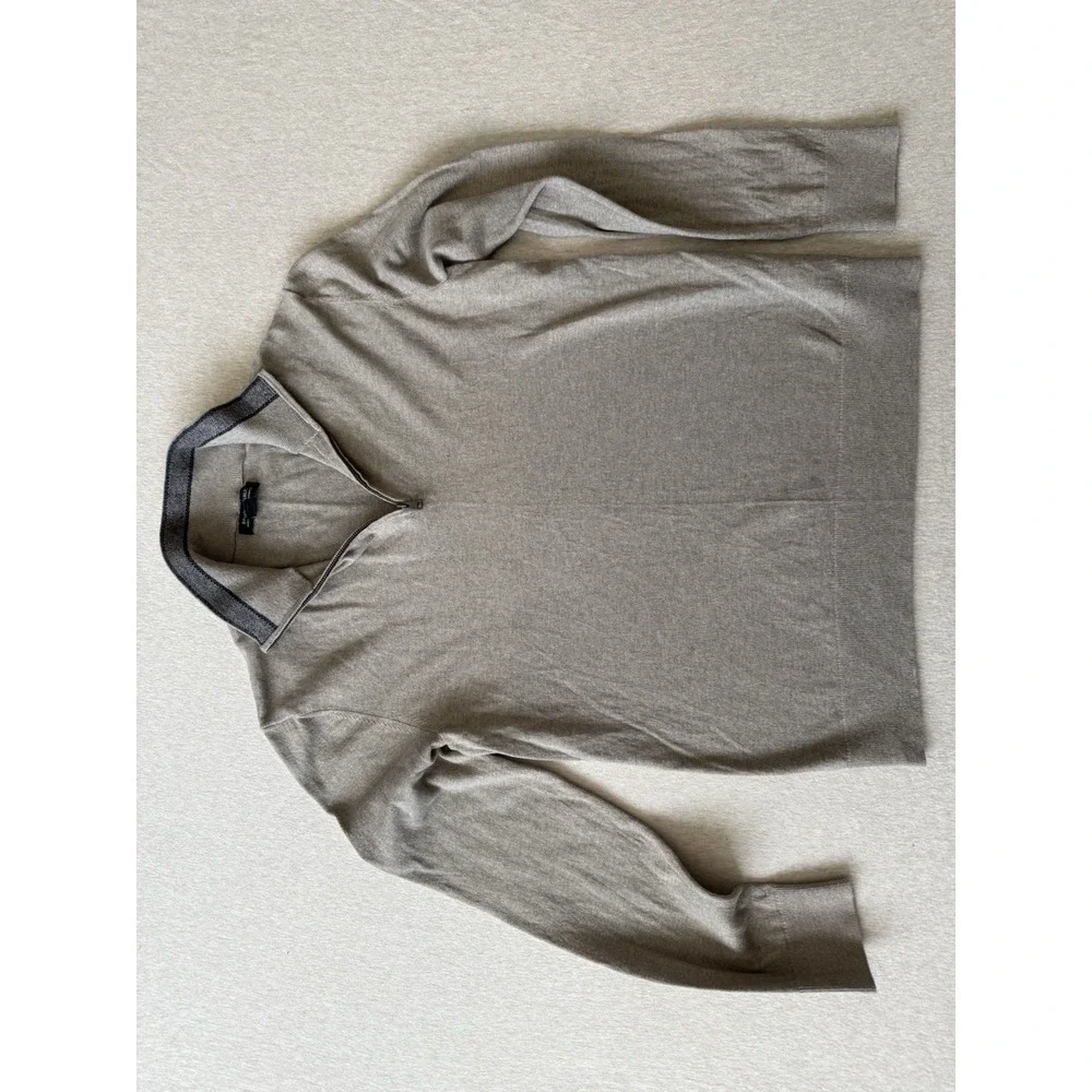 Banana Republic Men's Cotton Cashmere Pull Over Sweater Beige Color Size Medium